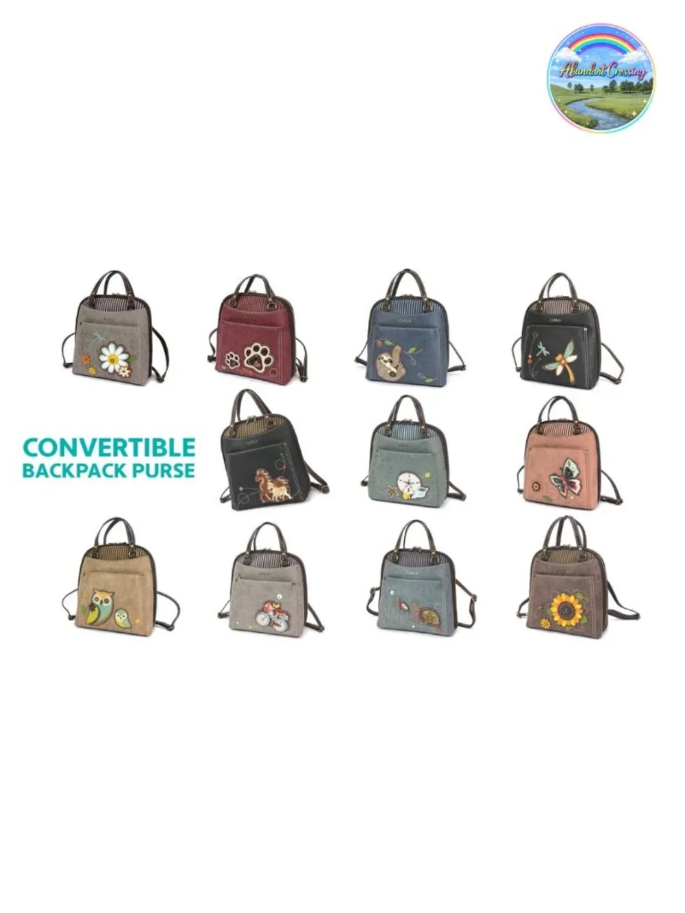 Convertible Faux Leather Backpack Purse with Adjustable Straps